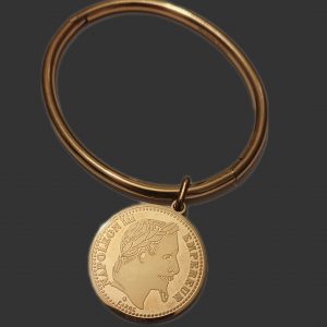 Bracelet rigide pendentif Napoléon III