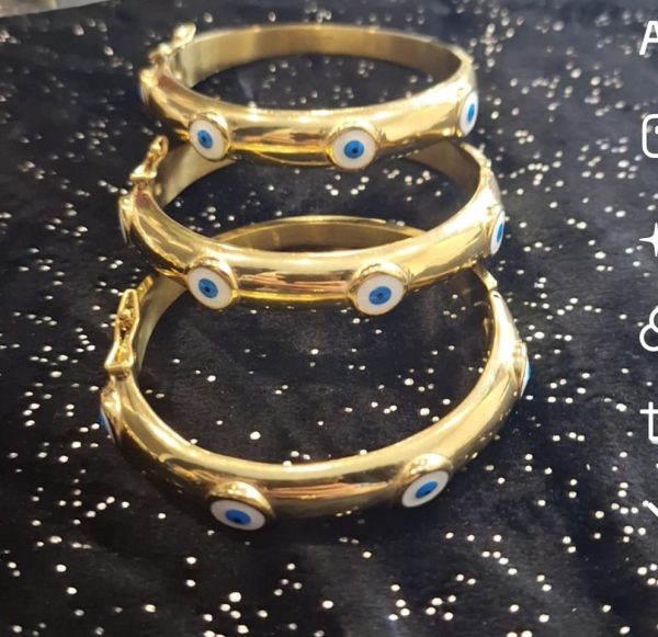 bracelet rigide style œil fermeture originale nouveau design vendu par 3