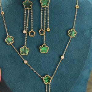 Parure style fleur Vert nouveau design