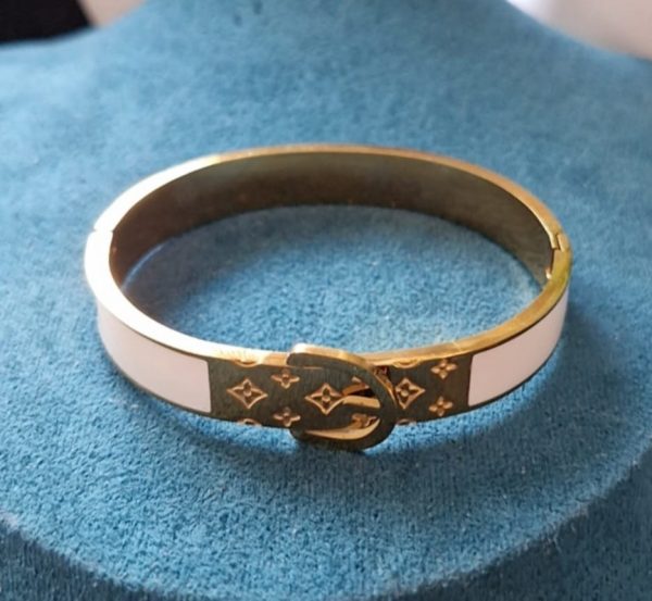 Bracelet rigide LV 2 couleurs différentes