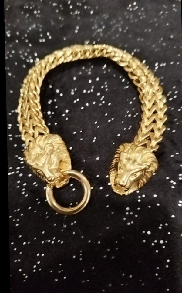 Gourmette américaine double tête dragon Acier inoxydable – Image 2