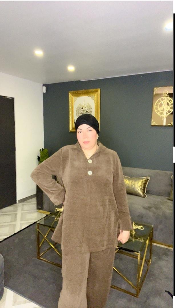 Ensemble 2 pièces style velours Taille Unique – Image 3