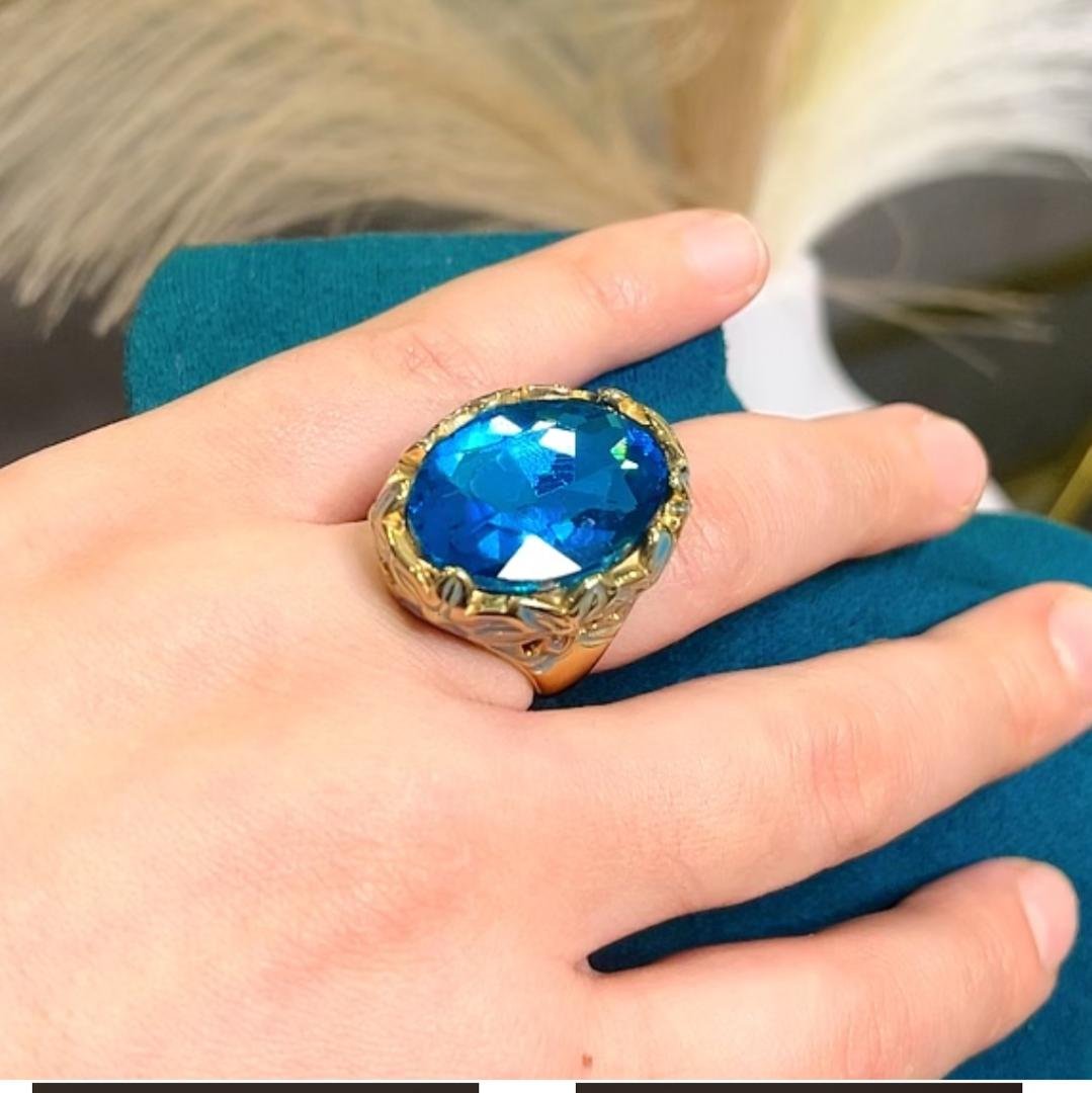 Bague Halim Soltan Pierre Bleu