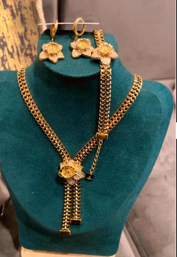 Parure style américain design fleur ascenseur