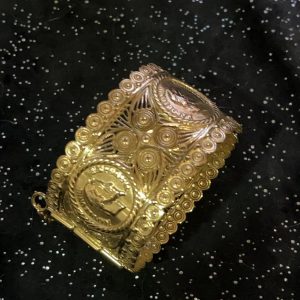 Bracelet rigide Napoléon avec fermeture style Or en acier inoxydable