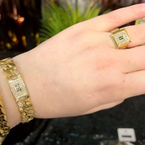 Bracelet 2en1 bague Mouna comprise ajustable style S acier inoxydable