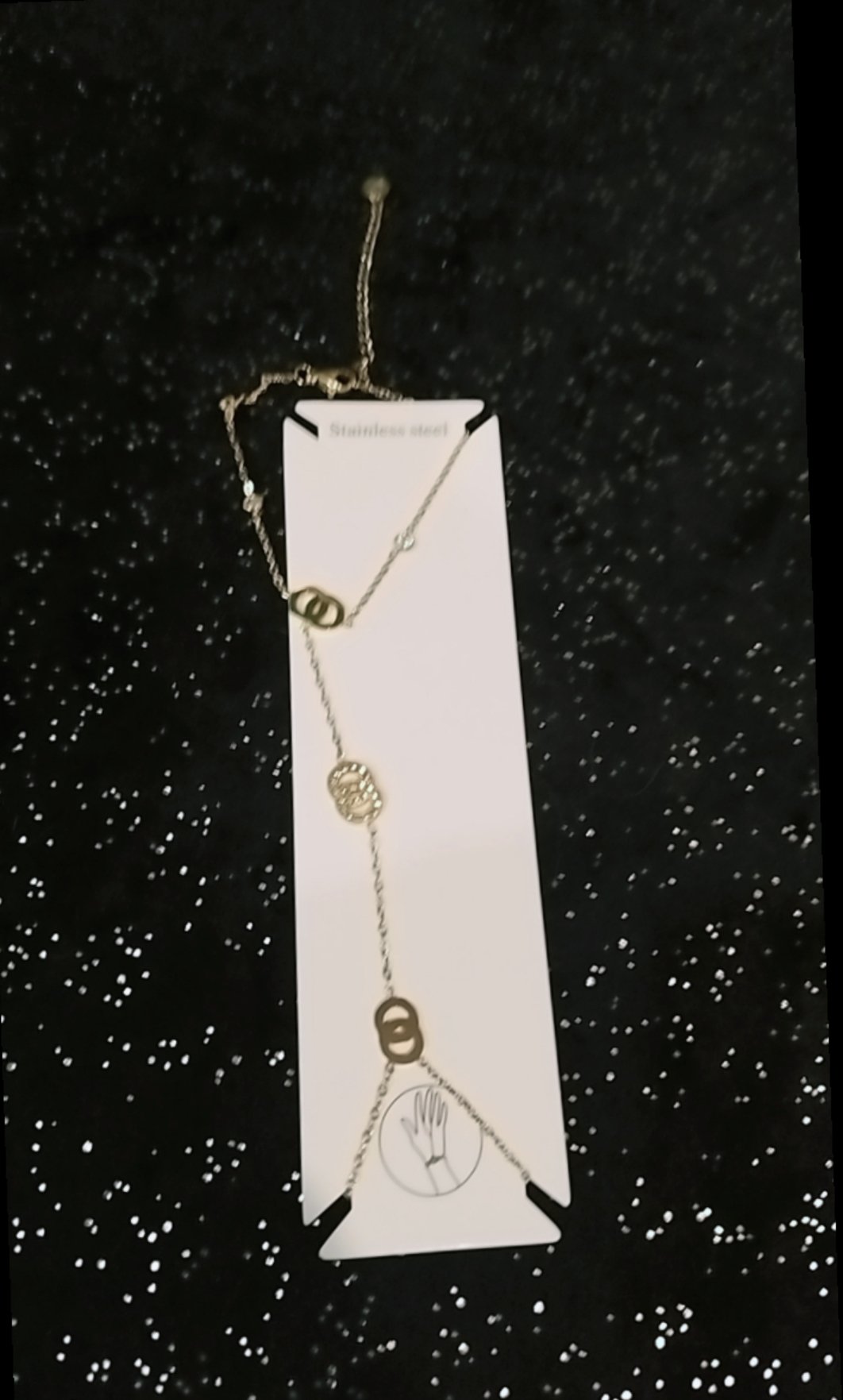 Gourmette bague 2 en 1  CD acier inoxydable