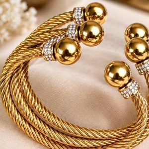 Bracelet rigide poule vendu par 3 acier inoxydable