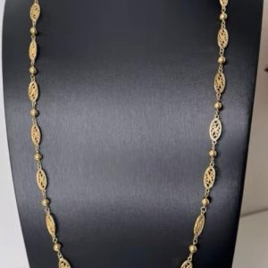 Collier sautoir petite boule acier inoxydable