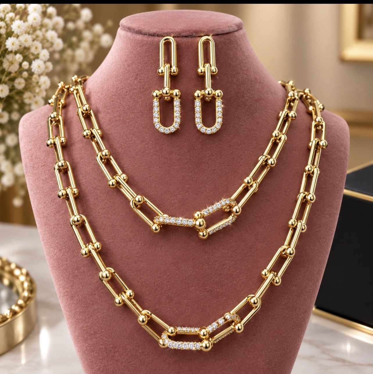 Parure titra strasse acier inoxydable