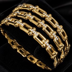 ‏3 bracelet tifa an acier inoxydable
